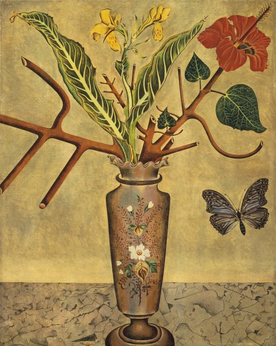 ジュアン・ミロ 《花と蝶》1922-23年　横浜美術館